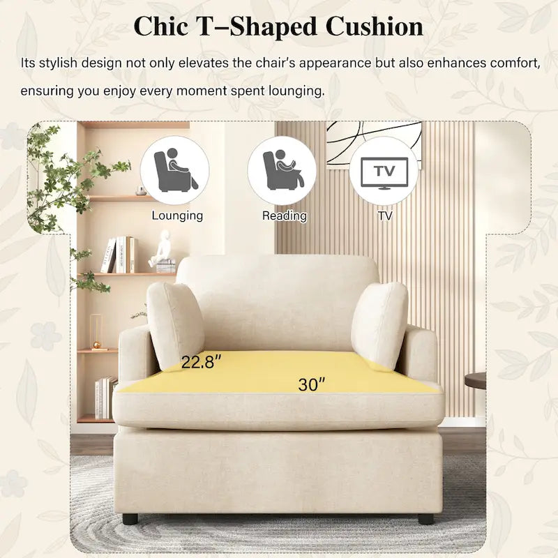 Poltrona moderna Naro in tessuto con cuscino removibile di Christopher Knight Home