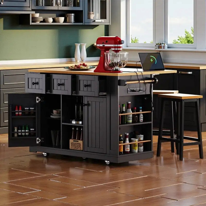 Isola da Cucina Grande Frost da 53 pollici con Ante a Ribalta