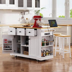 Isola da Cucina Grande Frost da 53 pollici con Ante a Ribalta