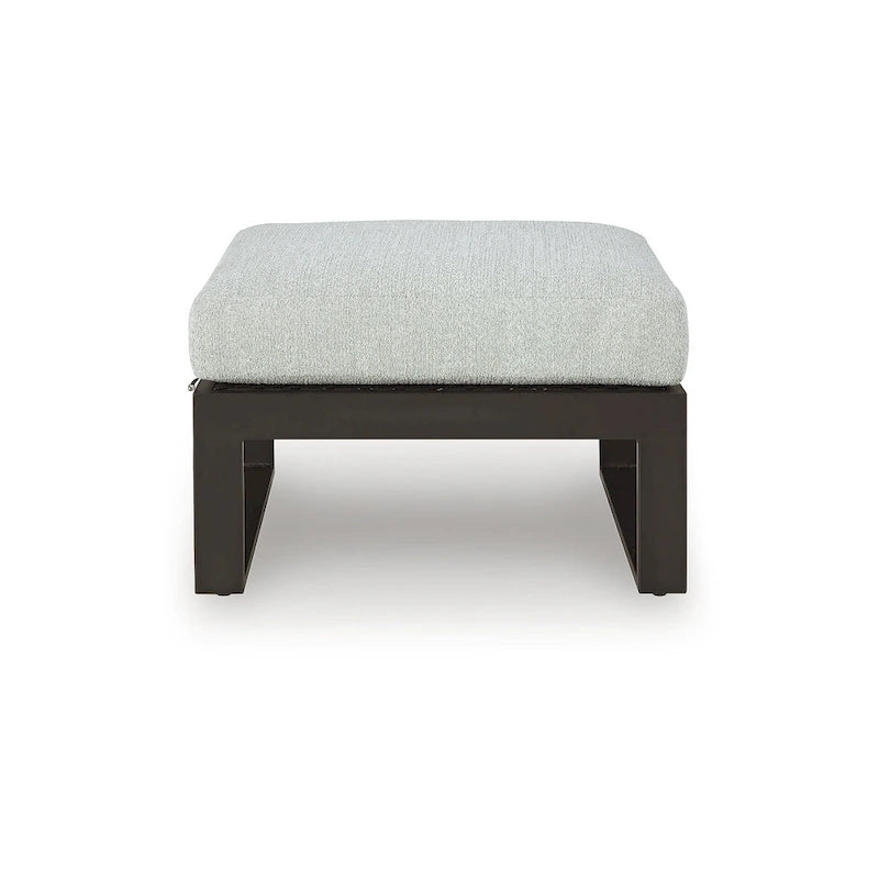 Signature Design by Ashley Beachloft Ottomana da esterni nera/grigia con cuscino - 71 cm L x 71 cm P x 48 cm H