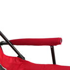 Sedia da Giardino a Schienale Alto per Carichi Pesanti, Portata 113 kg, Design Pieghevole Portatile con Portabicchieri