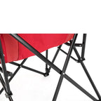 Sedia da Giardino a Schienale Alto per Carichi Pesanti, Portata 113 kg, Design Pieghevole Portatile con Portabicchieri