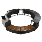 Set divano in rattan per esterno con cornice per spa, spazi contenitore, panca e cuscini