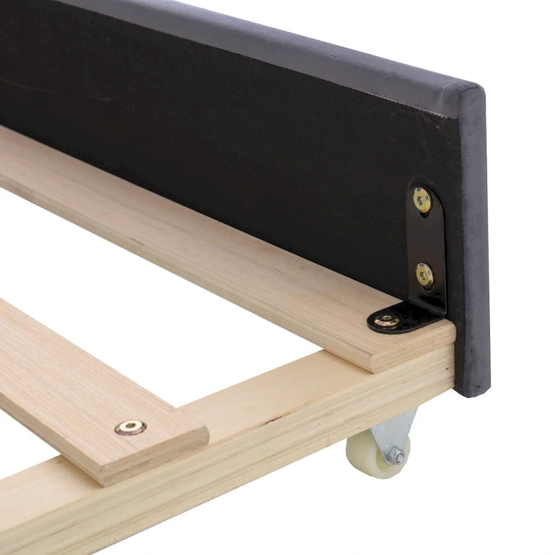 Divano letto in velluto imbottito con contenitore e porte di ricarica USB