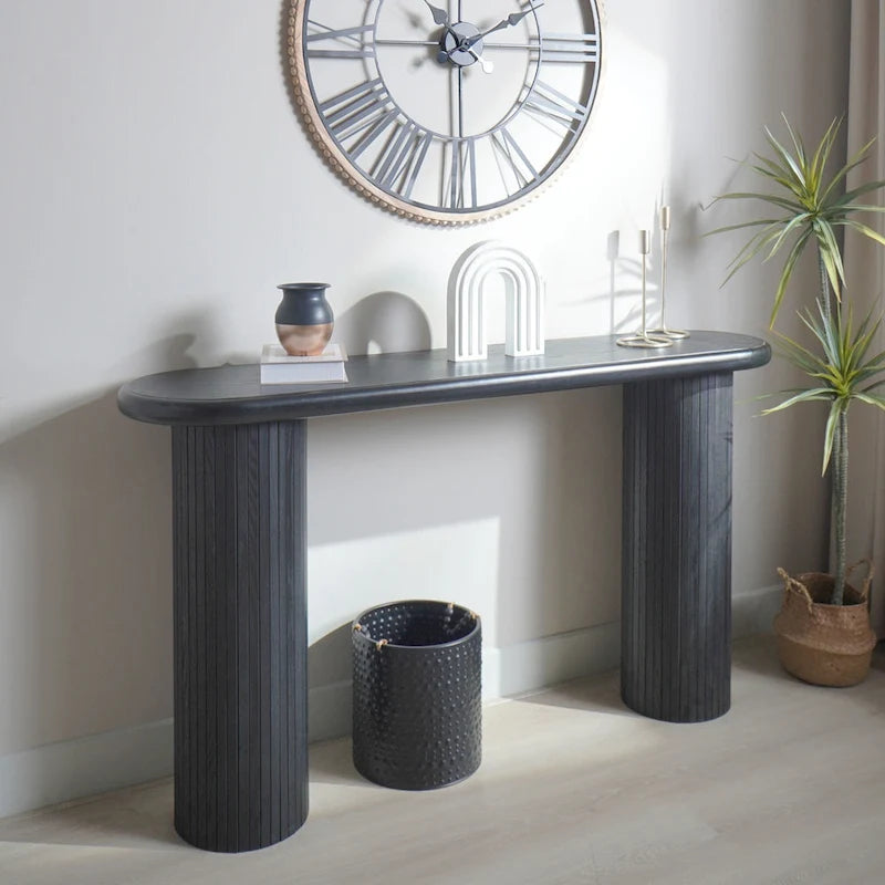 Consolle in legno da 60" con gambe a coste