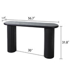 Consolle in legno da 60" con gambe a coste