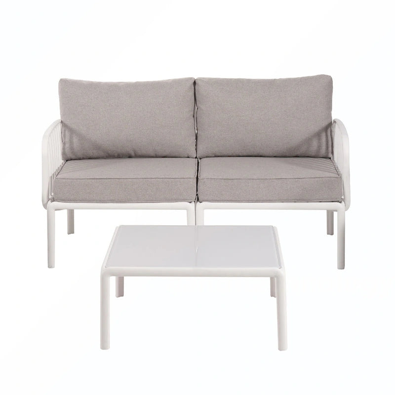 Set Divano in Rattan Sintetico da 5 Pezzi con Cuscini