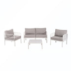 Set Divano in Rattan Sintetico da 5 Pezzi con Cuscini
