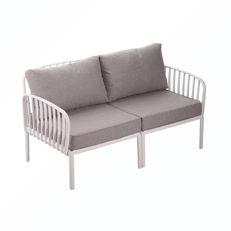 Set Divano in Rattan Sintetico da 5 Pezzi con Cuscini