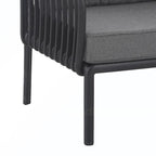 Set Divano in Rattan Sintetico da 5 Pezzi con Cuscini