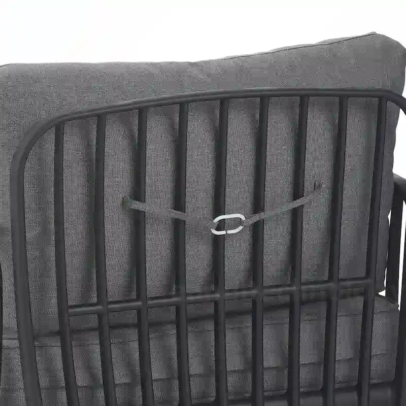 Set Divano in Rattan Sintetico da 5 Pezzi con Cuscini