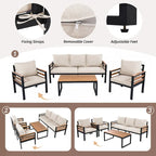 Set divano da esterno 4 pezzi