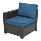 Set di mobili da giardino in rattan PE da 10 pezzi