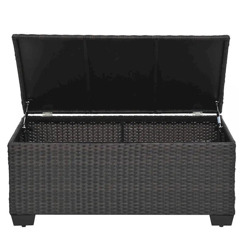 Set di mobili da giardino in rattan PE da 10 pezzi