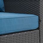 Set di mobili da giardino in rattan PE da 10 pezzi