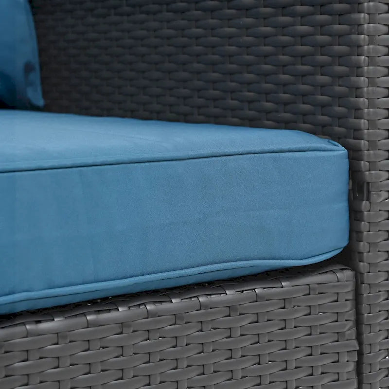 Set di mobili da giardino in rattan PE da 10 pezzi