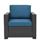 Set di mobili da giardino in rattan PE da 10 pezzi