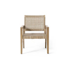Roomfitters Set di 2 Sedie da Club da Esterno in Rattan e Legno di Acacia con Cuscini per Posti a Sedere da Patio, Naturale