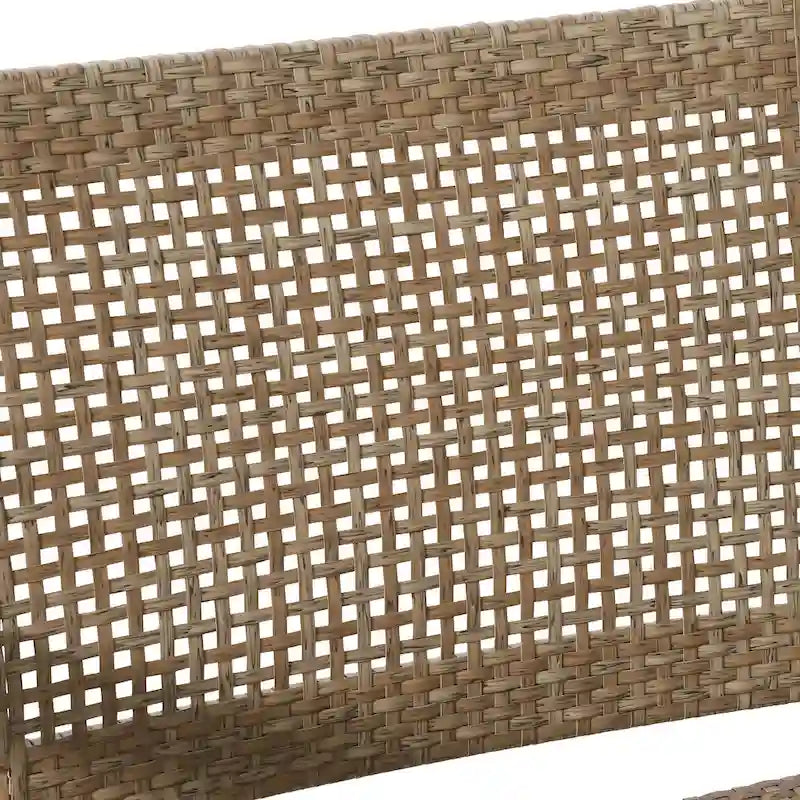 Roomfitters Set di 2 Sedie da Club da Esterno in Rattan e Legno di Acacia con Cuscini per Posti a Sedere da Patio, Naturale