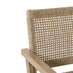 Roomfitters Set di 2 Sedie da Club da Esterno in Rattan e Legno di Acacia con Cuscini per Posti a Sedere da Patio, Naturale