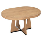 Set da Pranzo Estensibile da 5 Pezzi, Tavolo Rotondo e Sedie dal Design Geometrico per Cucina Sala da Pranzo