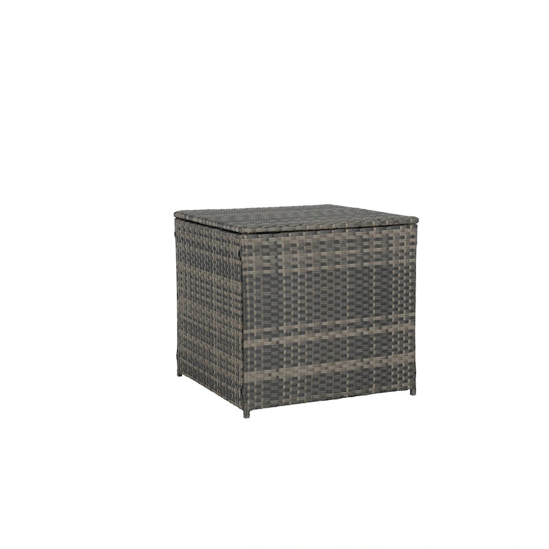 Set Divano Sezionale in Rattan 6 Pezzi con Angolo e Tavolo in Vetro