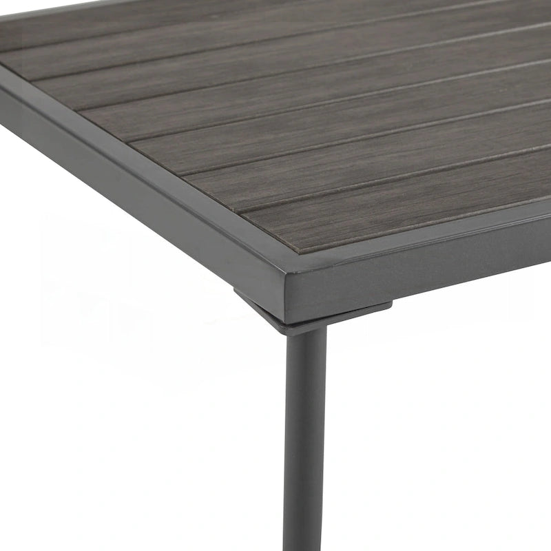 Set di mobili da esterno in metallo da 4 pezzi per patio