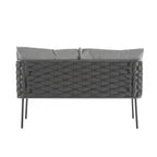 Set di mobili da esterno in metallo da 4 pezzi per patio