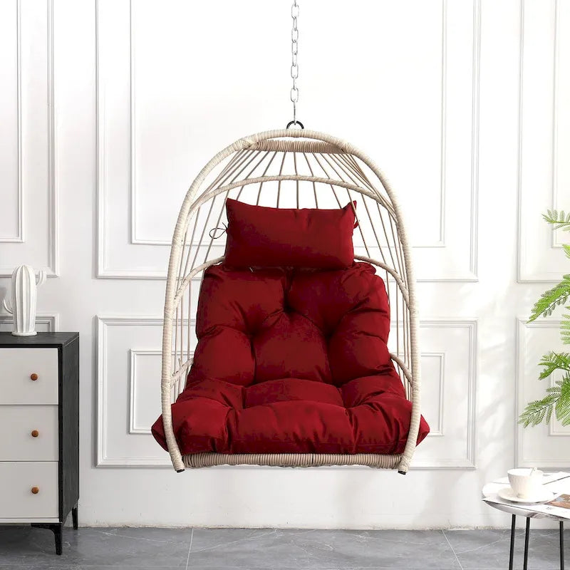 Hanging Garden Rattan Egg Swing Chair chair for Patio,Bedroom,Balcony