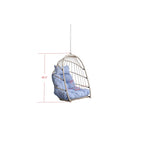 Sedia a dondolo a uovo in rattan Hanging Garden per patio, camera da letto, balcone