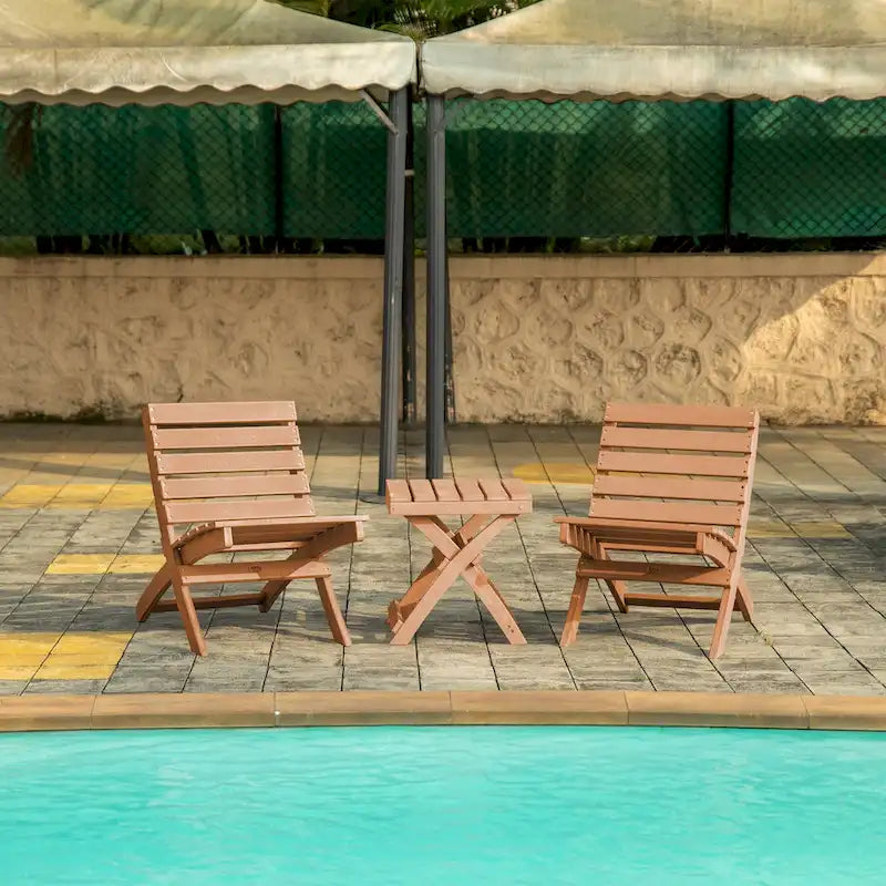 Set tavolo e sedie pieghevoli da esterni Versailles "Quick Assembly" per tutte le stagioni - 3 pezzi