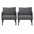 ( SET DA 2 ) Sedia da Esterno Club per Patio, Mobili Moderni da Esterno, Cuscino Spesso Impermeabile con Seduta Profonda per Portico, Balcone