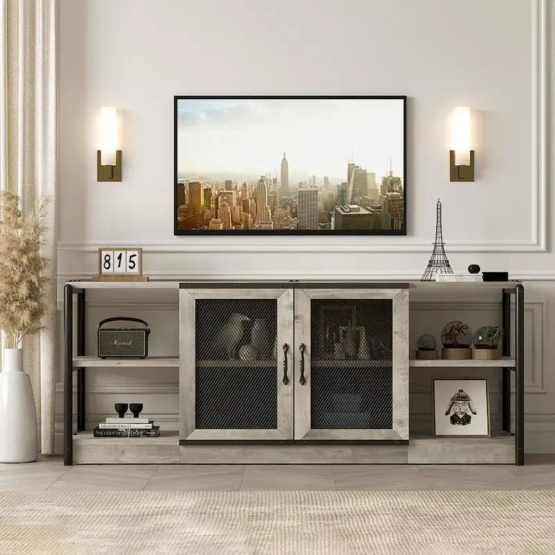 Mobile TV in legno lungo 65 pollici