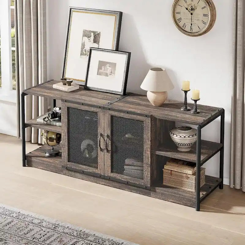 Mobile TV in legno lungo 65 pollici