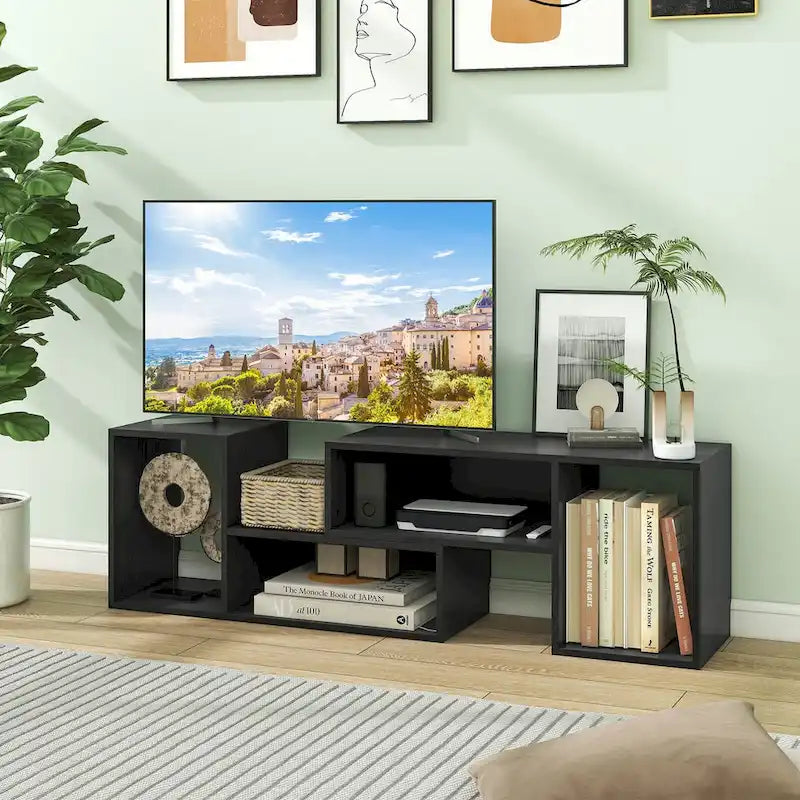 Costway Mobile TV Regolabile 2 Pezzi con Cubi Contenitori per TV fino a 55 Pollici - Vedi Dettagli