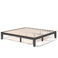 Costway Letto King Size 14 con Struttura in Legno e Doghe in Legno