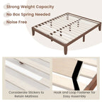 Costway Letto King Size 14 con Struttura in Legno e Doghe in Legno