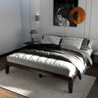 Costway Letto King Size 14 con Struttura in Legno e Doghe in Legno