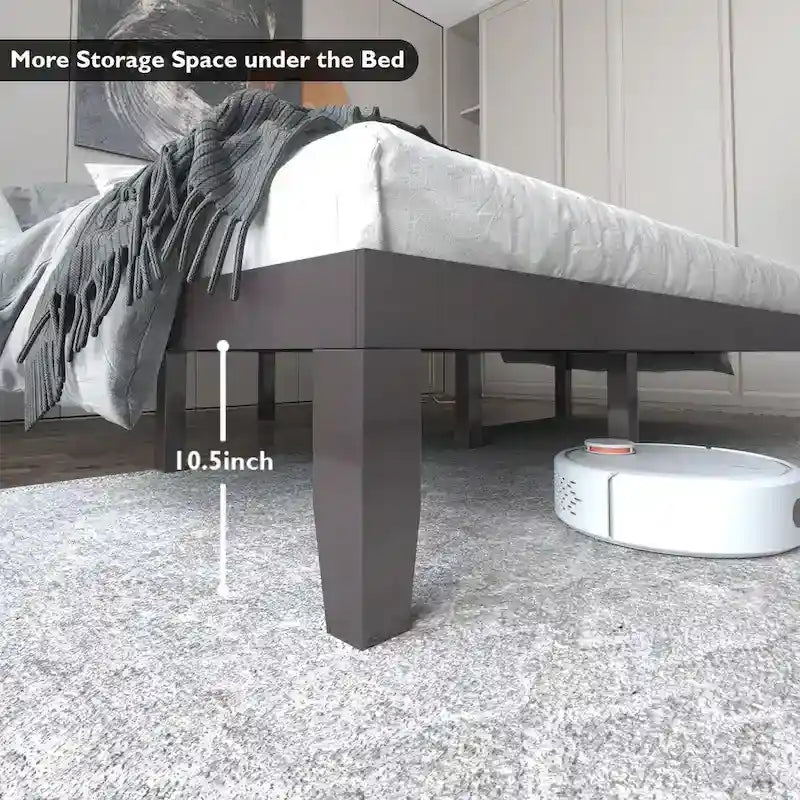 Costway Letto King Size 14 con Struttura in Legno e Doghe in Legno