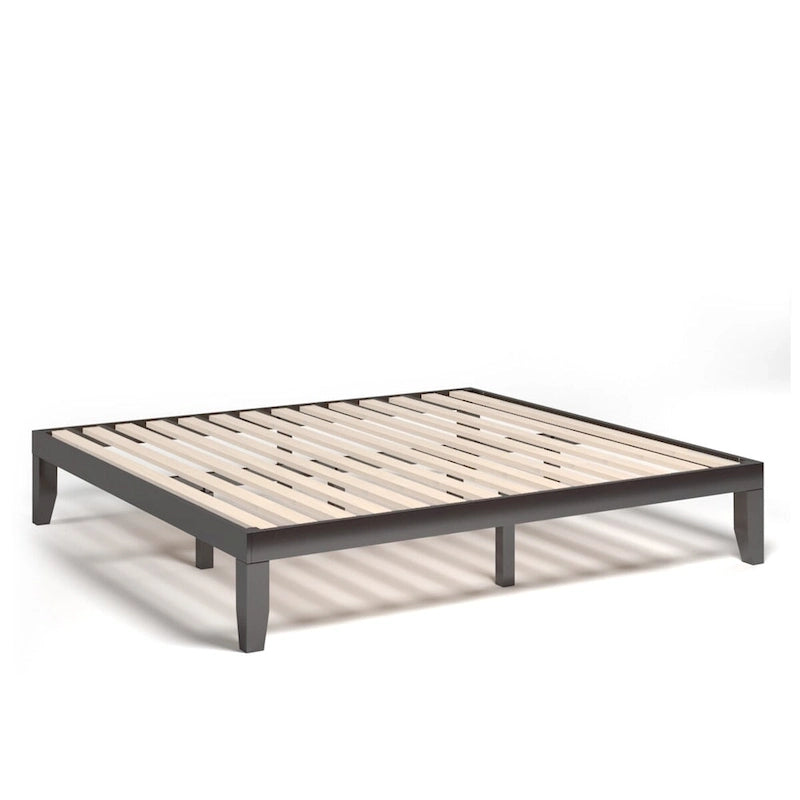 Costway Letto King Size 14 con Struttura in Legno e Doghe in Legno