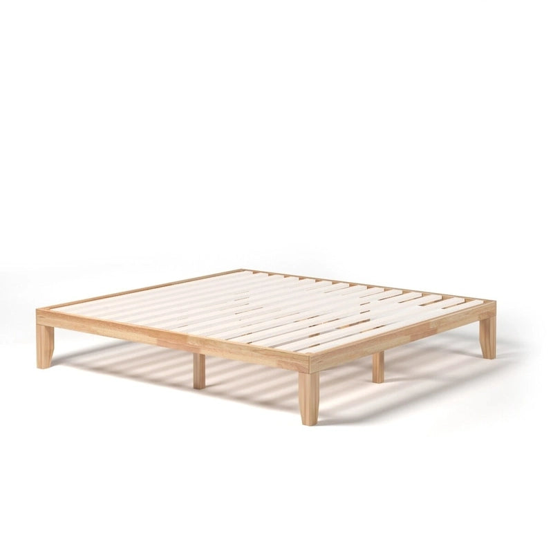 Costway Letto King Size 14 con Struttura in Legno e Doghe in Legno