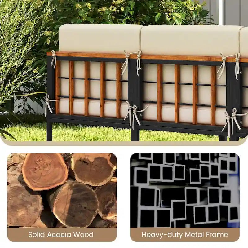 Set mobili da esterno componibili Costway in legno di acacia, 6 pezzi - Vedi dettagli