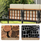 Set mobili da esterno componibili Costway in legno di acacia, 6 pezzi - Vedi dettagli