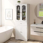 Mobile bagno alto 63" Costway con ante in vetro temperato regolabile - Vedi dettagli