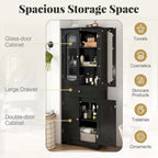 Mobile bagno alto 63" Costway con ante in vetro temperato regolabile - Vedi dettagli