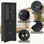 Mobile bagno alto 63" Costway con ante in vetro temperato regolabile - Vedi dettagli