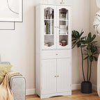 Mobile bagno alto 63" Costway con ante in vetro temperato regolabile - Vedi dettagli