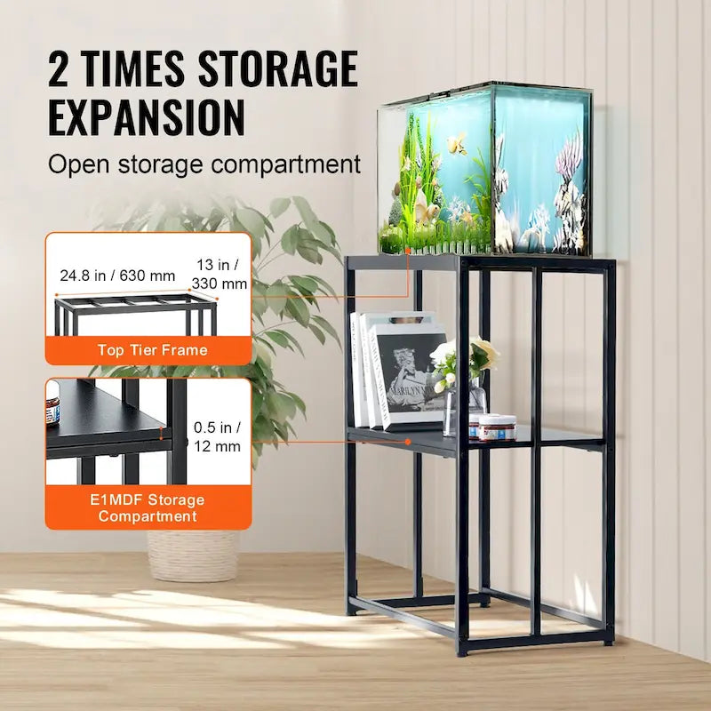Supporto per acquario Supporto per terrario con spazio di archiviazione, armadietto e kit di ferramenta