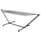 Sunjoy Supporto Amaca con Rete Portatile e Resistente per Relax Esterno Grigio
