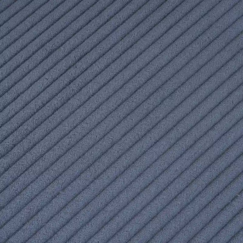 Divano modulare, divano componibile a L rivestito in velluto a coste con tasche laterali e pouf mobile